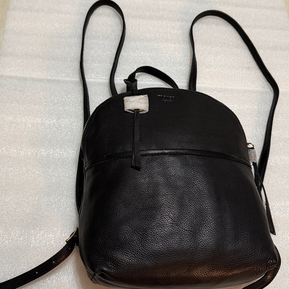Margot Black Leather Backpack Camille BP NWT - Picture 3 of 9